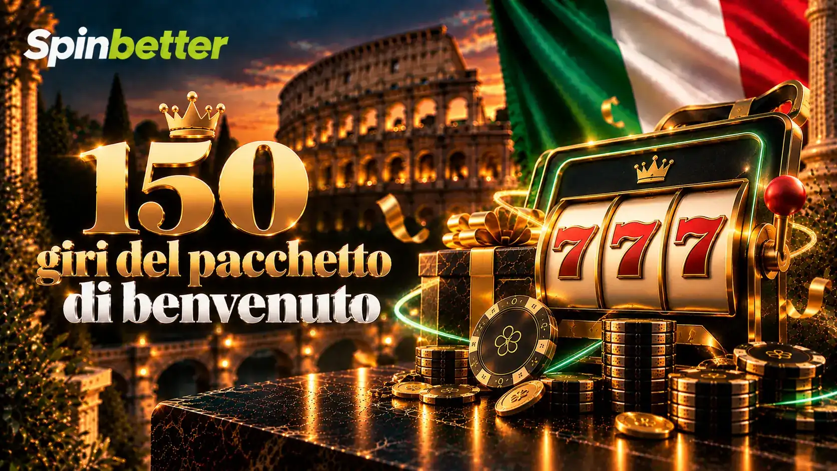 I 150 giri gratis del pacchetto di benvenuto SpinBetter